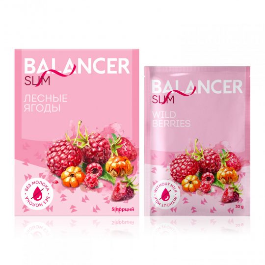 Коктейль BALANCER SLIM со вкусом «Лесные ягоды», 5 саше