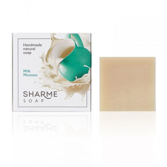 Натуральное твердое мыло ручной работы с молочным ароматом SHARME SOAP, 80 г